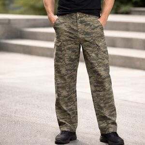 90's Camo Cargo Vintage Fatigue Pants Army Miltary Style Durable Unisex 38